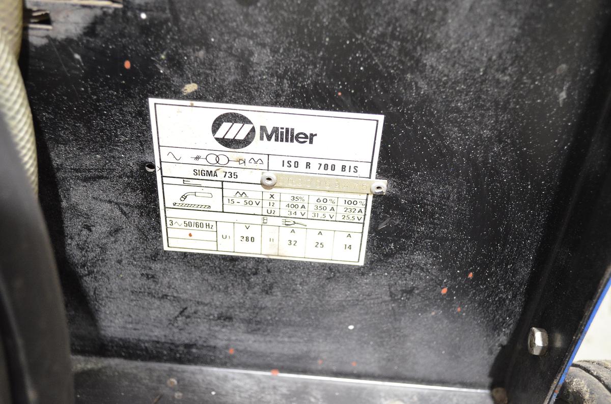 Usado Maquina soldar hilo Miller Sigma 735 con devanadera Module 1