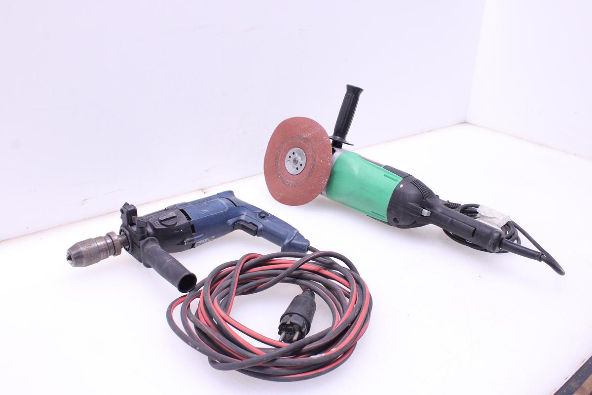 Usado Juego de Taladro Bosch + Amoladora Hitachi