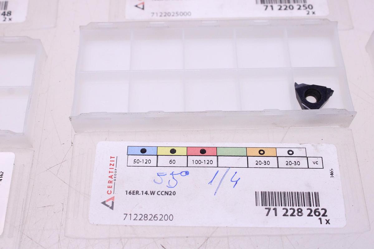 Usado Plaquitas de Widia Ceratizit 16 ER ISO CCN20