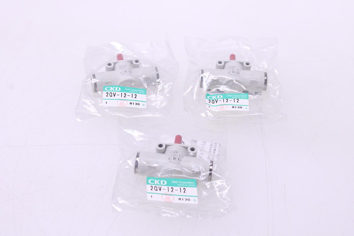 Usado Racores Válvula Rápida M12-M12 - 3 Unidades CKD 2QV-12-12