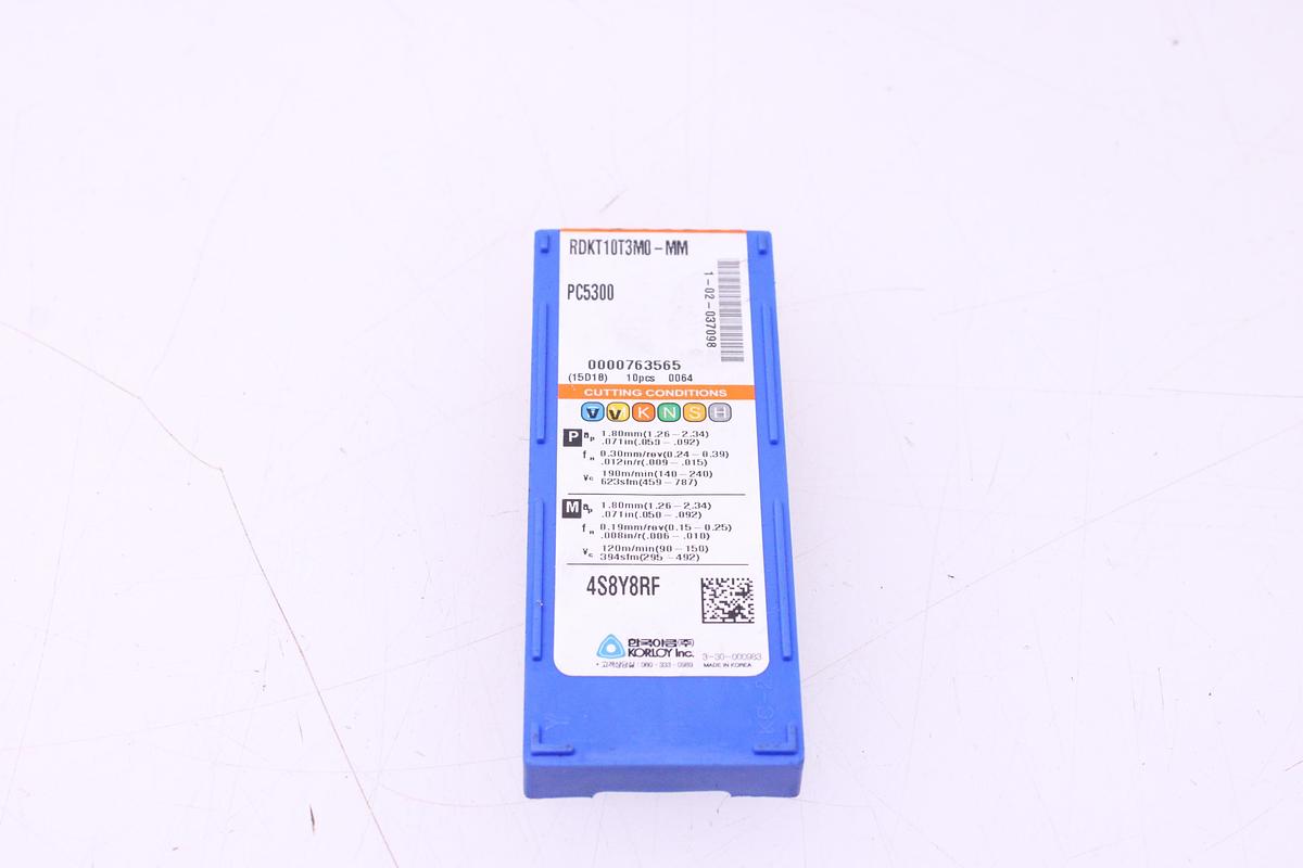 Usado Plaquitas de Widia Korloy RDKT10T3MO-MM