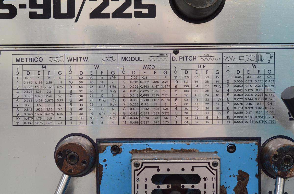 Usado Torno Pinacho S90-225 de 1650mm e.p. 98