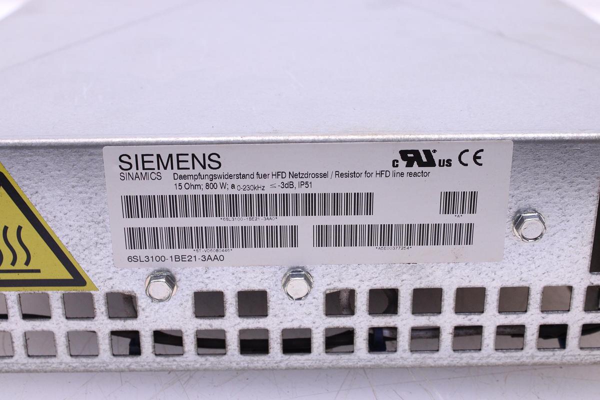 Usado Resistencia de amortiguación HFD SIEMENS 6SL3100-1BE21-3AA0
