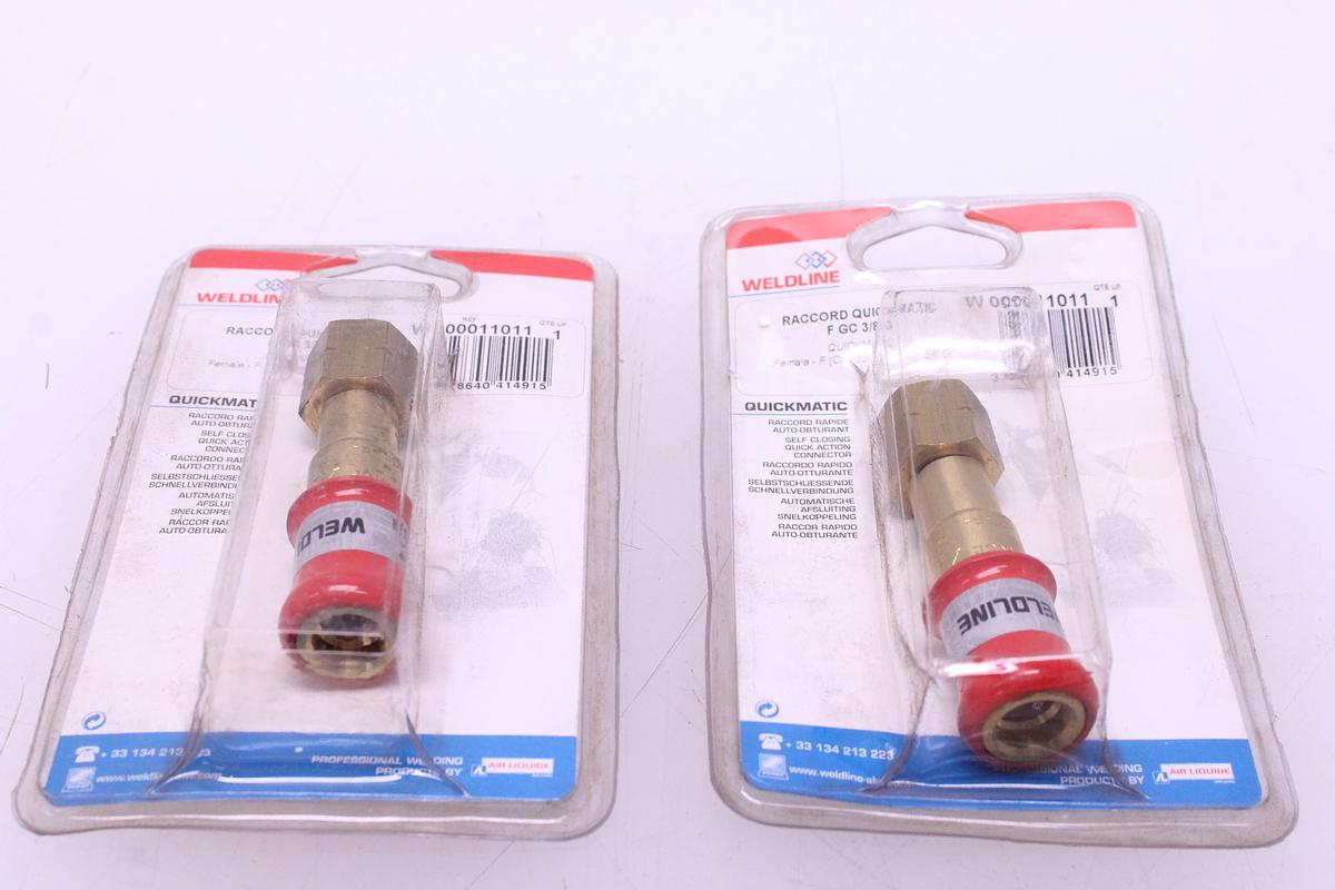Usado Lote Racores Rápidos QUICKMATIC II Weldline Gas Combustible M 6,3/10 mm + Rosca G 3/8