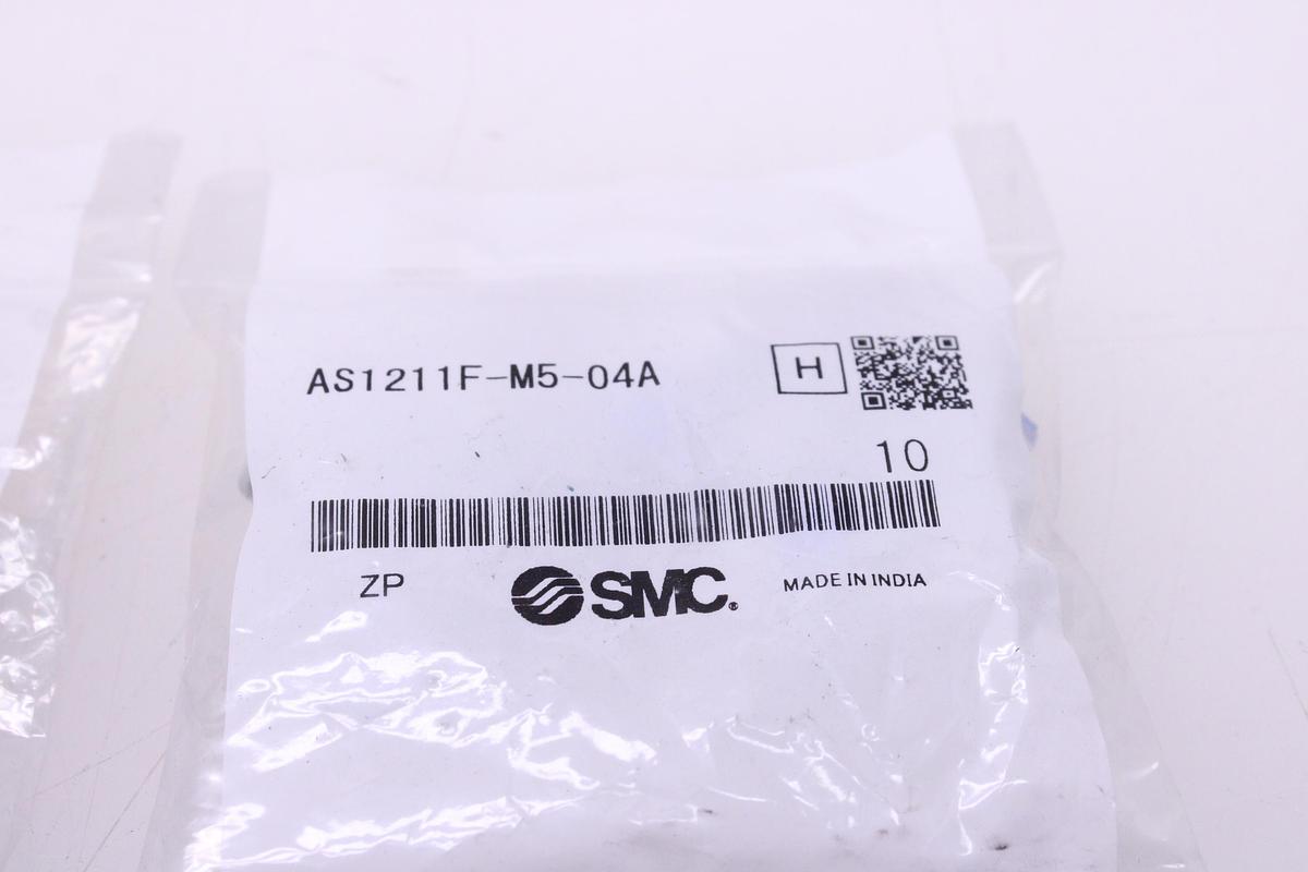 Usado Racores Regulador Caudal M4 + Rosca M5 x 0,8 - 20 Unidades SMC AS1211F-M5-04A