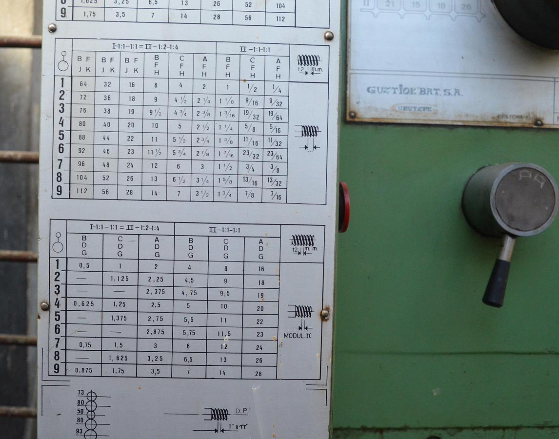 Usado Sarrià - Torno Gurutzpe Super AT 8000-600 - 8m 1200 volteo