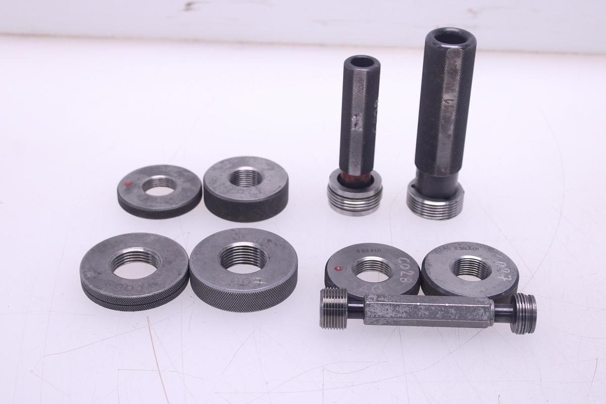 Usado Lote Calibres de Anillo Rosca + Tapones de Rosca