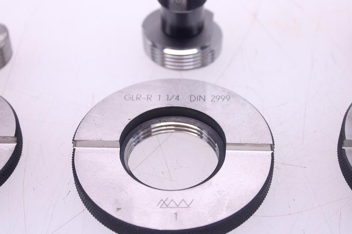 Usado Lote Calibre Anillo de Rosca + Tapón de Rosca DIN 2999