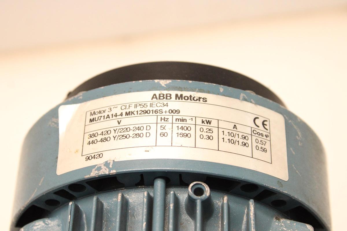 Usado Motor Trifasico ABB Motors MU71A14-4 MK129016S+009