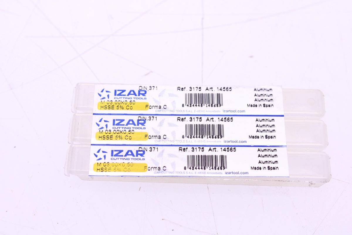 Usado Lote Machos de Roscar Izar M3x0,50 + M6x1,00 - 6 Unidades