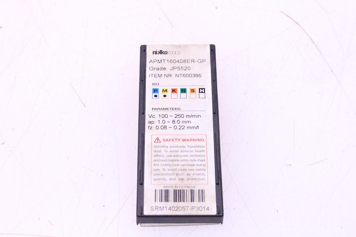 Usado Fresas Cono ISO40 NIKOTOOLS NT-AP16 D040-F16-Z4 / LAMINA LT730W-WD40 + Widias APMT160408ER