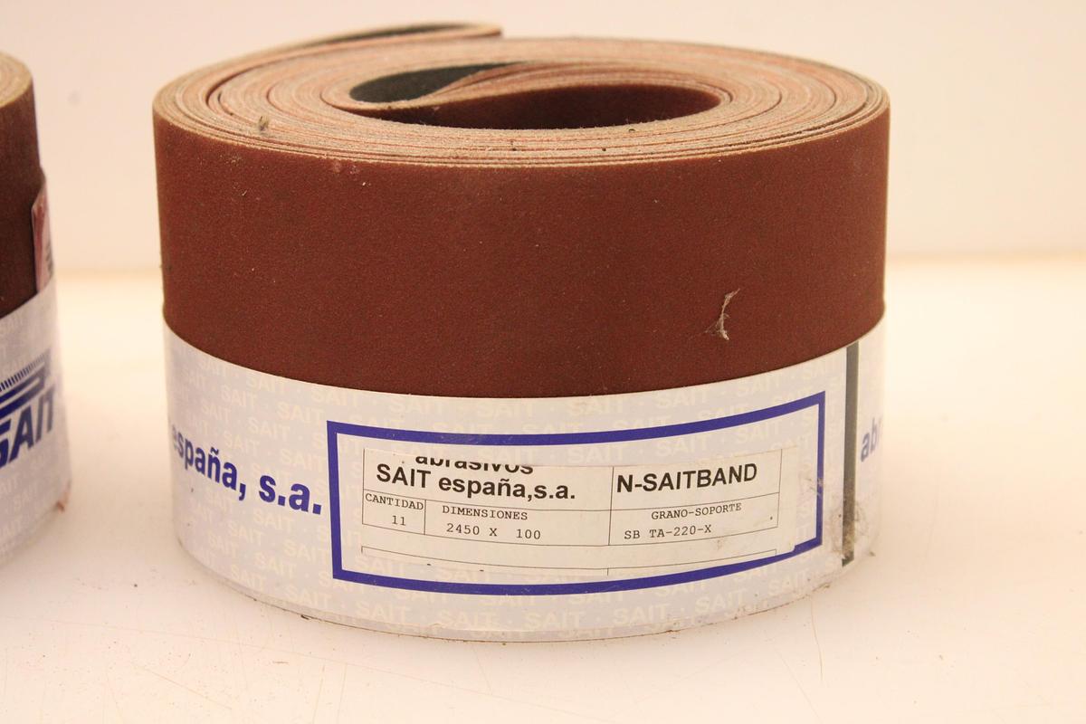 Usado Lote Bandas Abrasivas SAIT N-SAITBAND 2450x100 - 4 Paquetes