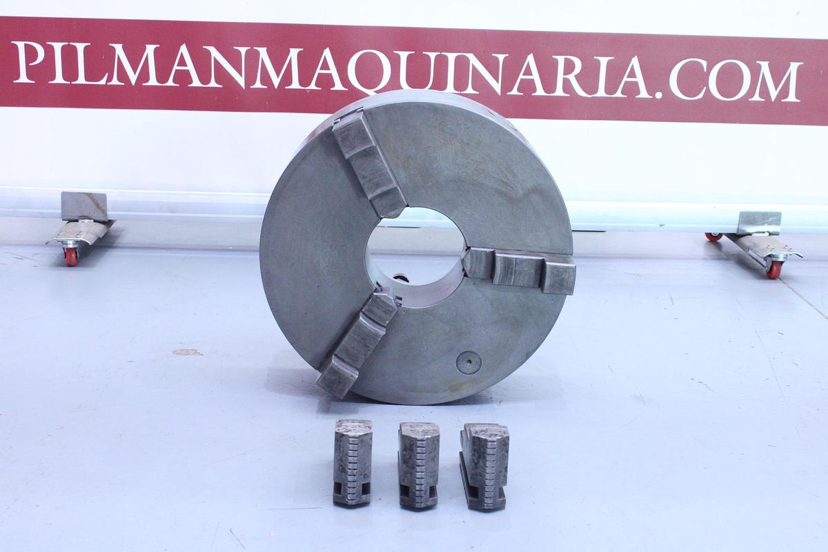 Usado Plato 3 Garras para torno 400 mm + Juego de 3 Garras