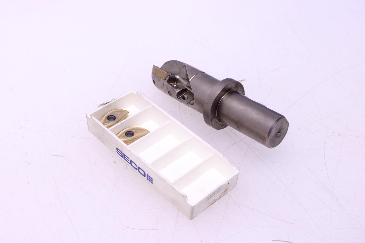 Usado Fresa Portaplaquitas SECO R218.20-3240.3S-60.100 + Widias 218.20-22ER-ME10