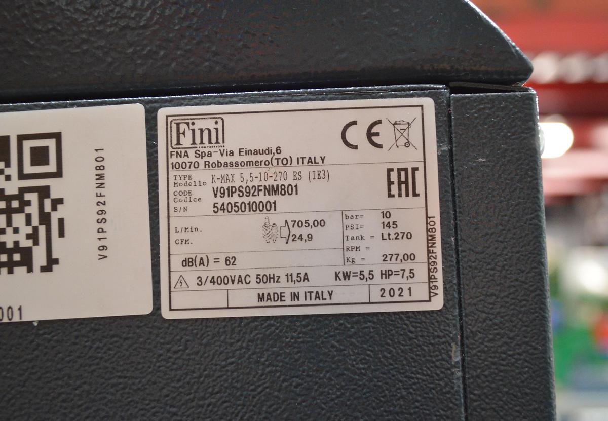 Usado Compresor tornillo FINI K-MAX 5.5 ES