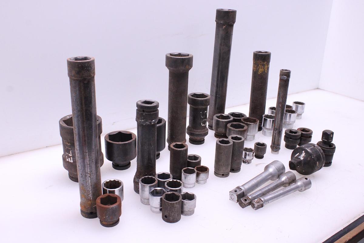 Usado Lote Llaves de Vaso 80mm a 22mm - 42 Unidades