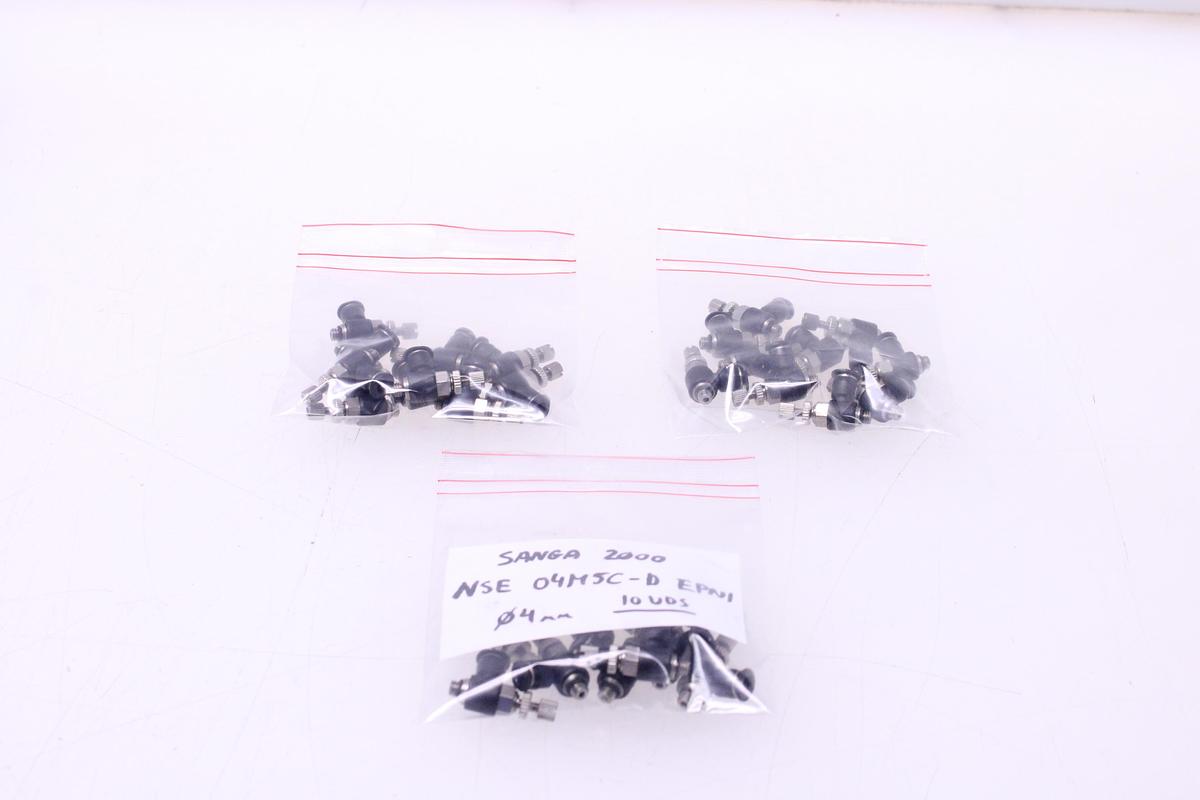 Usado Racores Codo Regulador Caudal M4 + Rosca M5 - 30 Unidades Sang-A NSE 04M5C