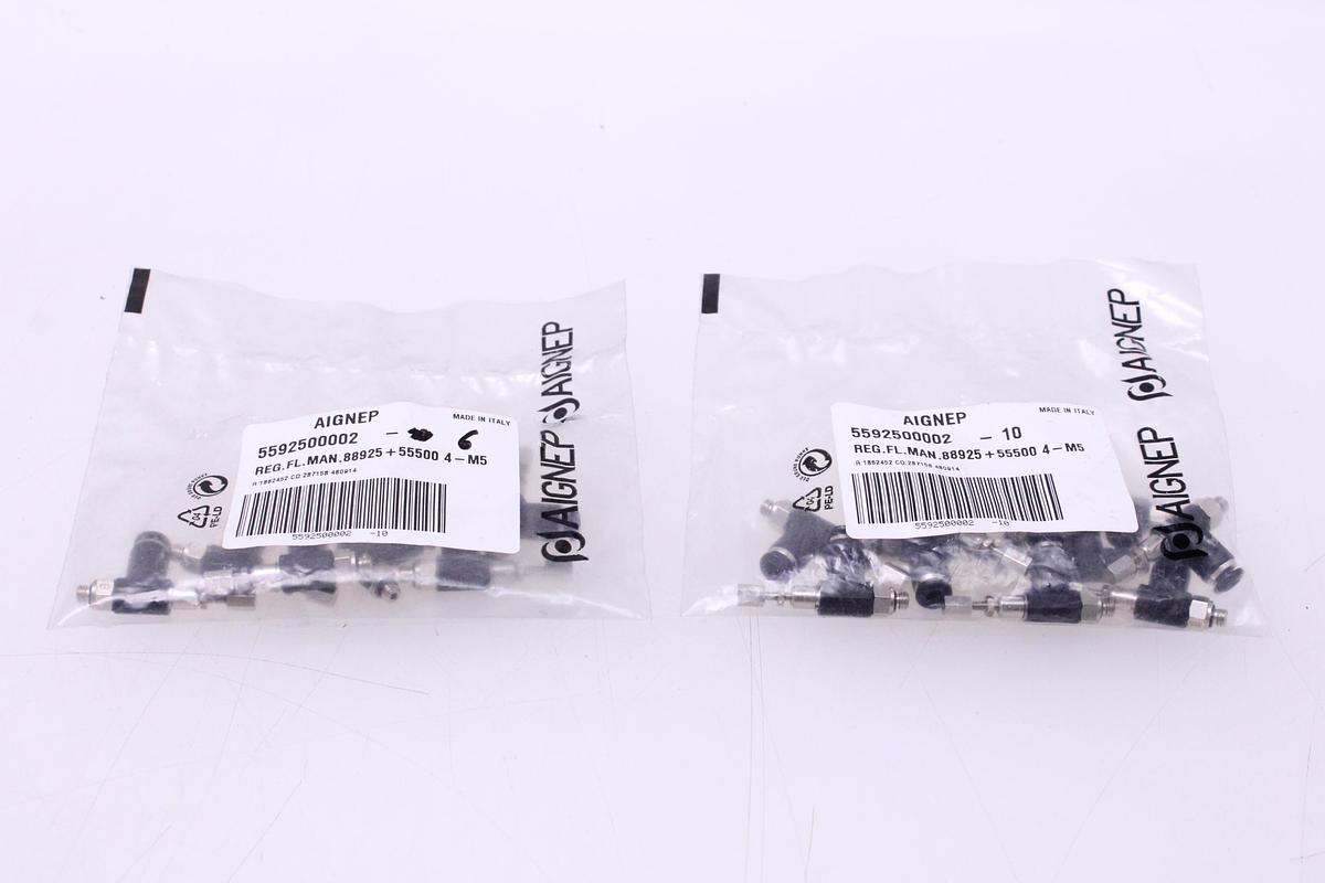 Usado Racores Regulador Bidireccional M4 + Rosca M5 - 20 Unidades AIGNEP 5592500002