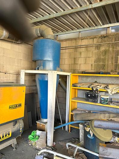 Usado Línea pintura en polvo con cabina y horno secado