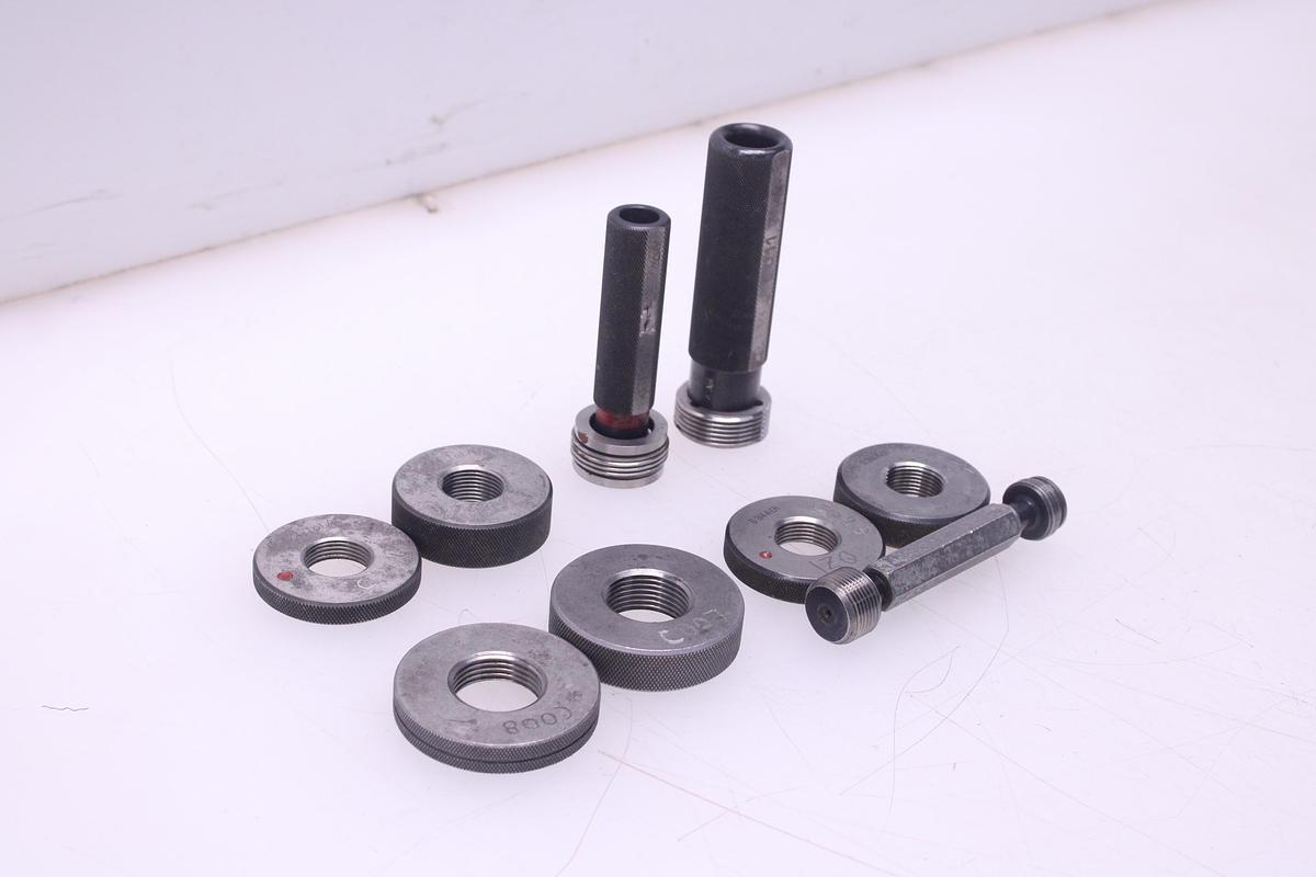 Usado Lote Calibres de Anillo Rosca + Tapones de Rosca