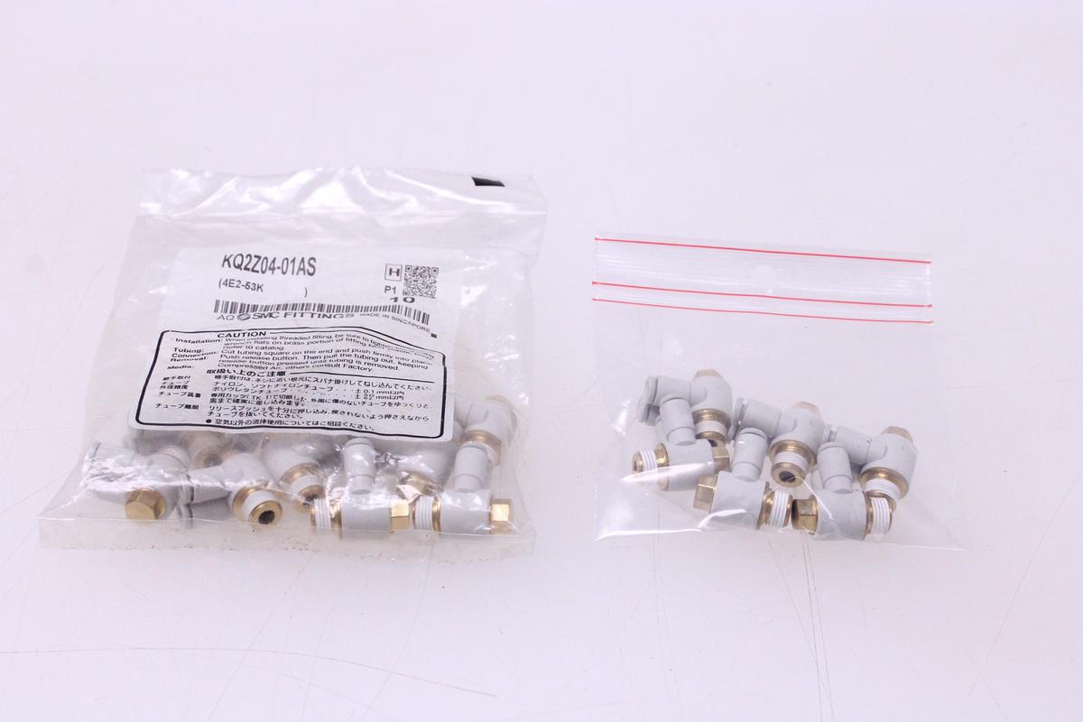 Usado Racores Conector Codo Tubo-Tubo M4 + Rosca 1/8" - 20 Unidades SMC KQ2Z04-01AS