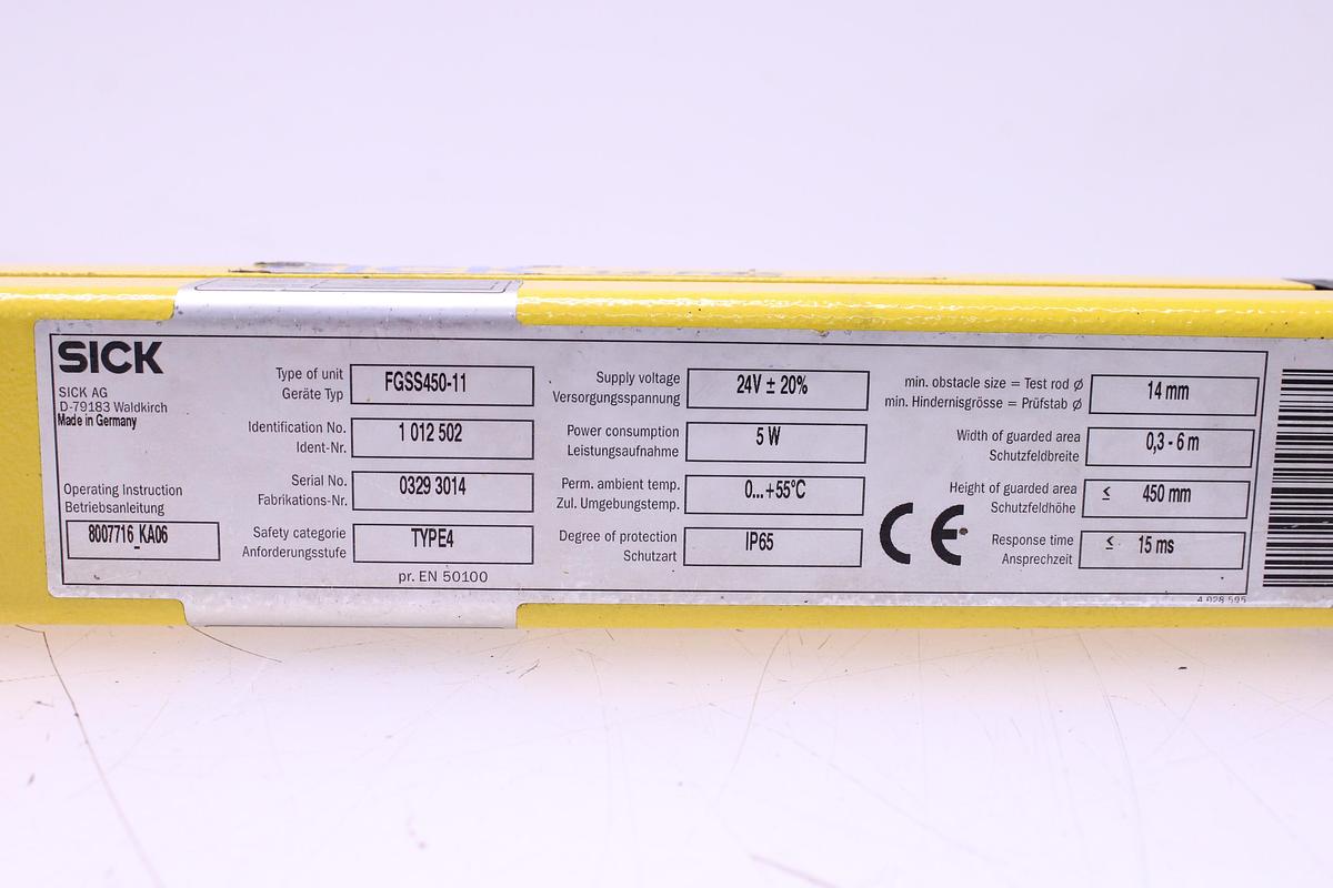 Usado Barra Sensor Seguridad SICK FGSS450-11