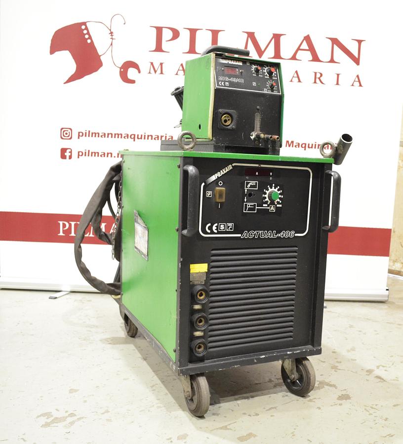 Usado Maquina soldar mig Praxair ACTUAL-406 con devanadera