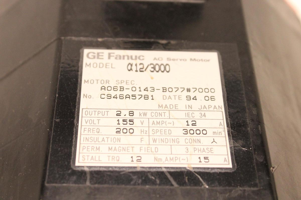 Usado Servomotor FANUC A06B-0143-B077#7000 2,8 kW