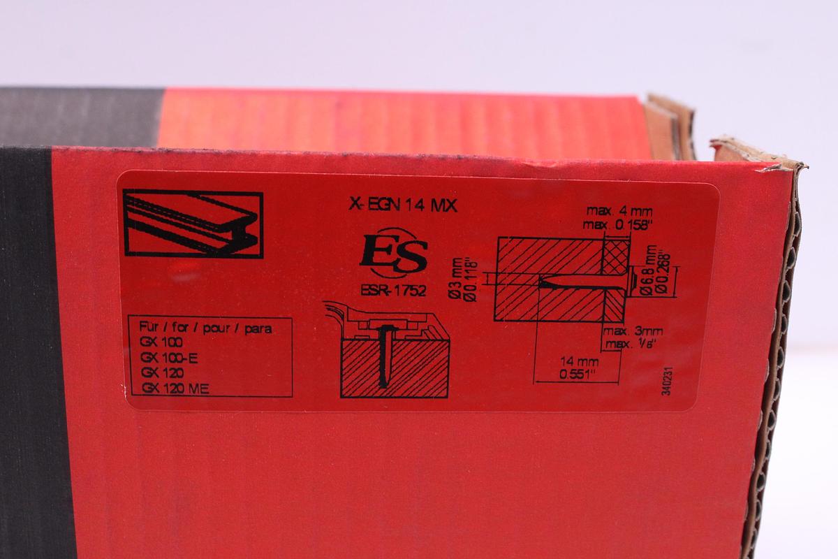 Usado Lote Clavos de Acero Hilti X-EGN14 MX - 750 Unidades