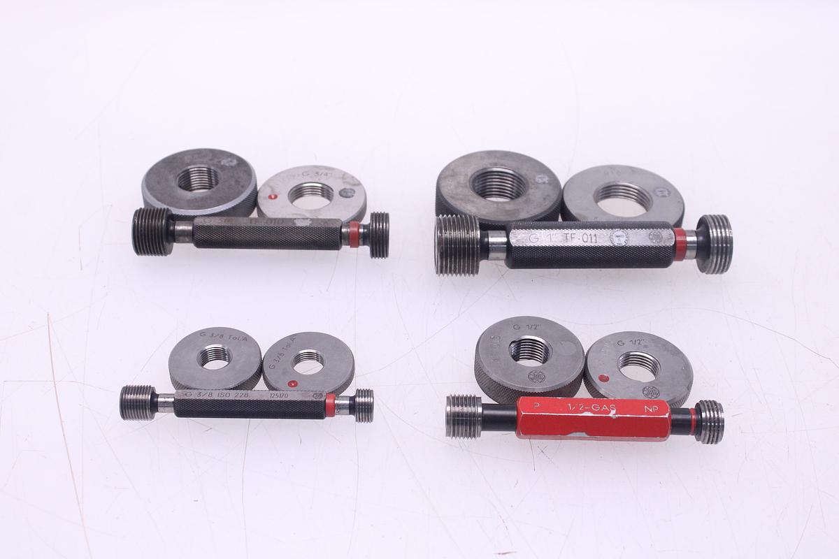 Usado Lote Calibre de Rosca de Gas + Tapones de Rosca