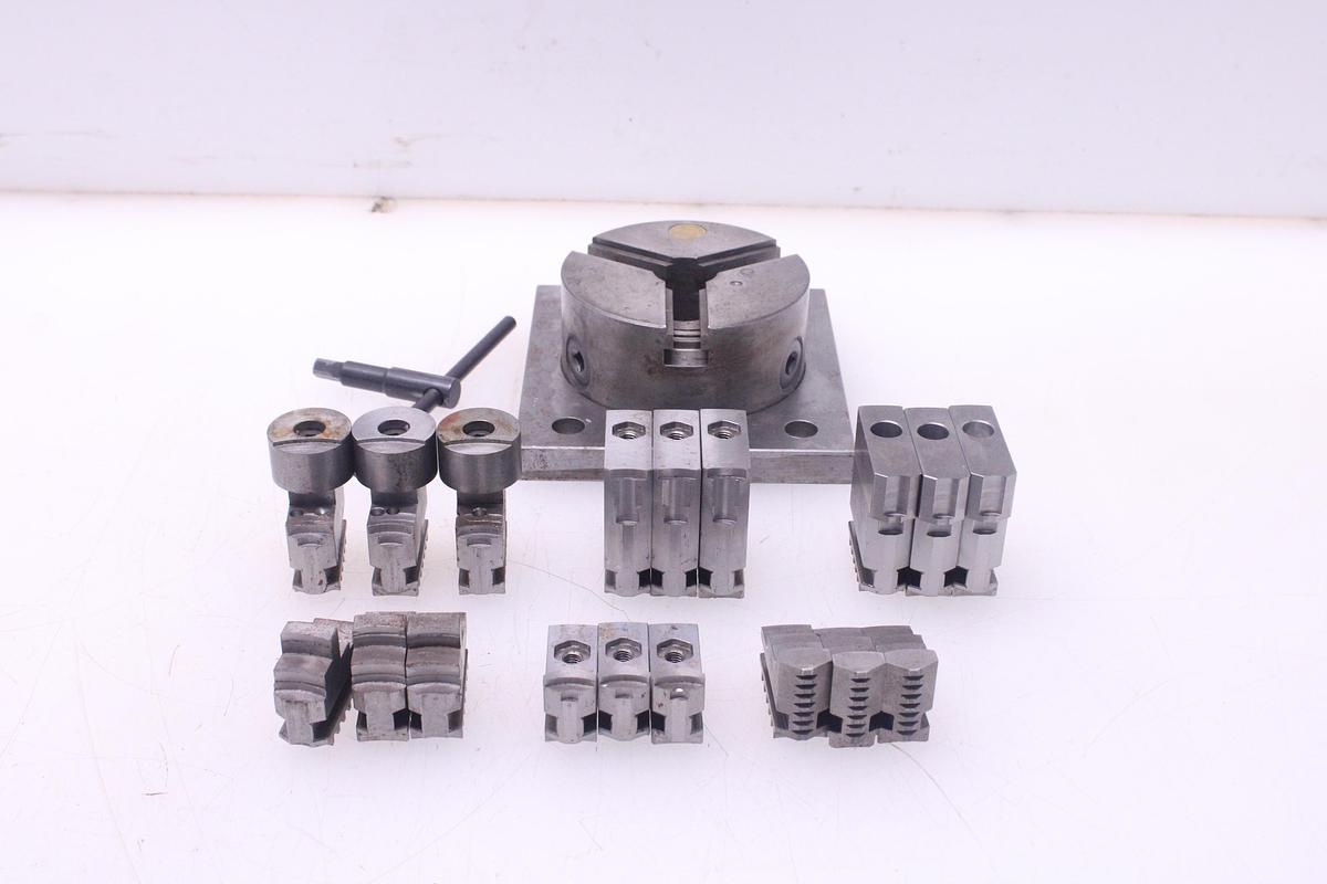 Usado Plato Para Torno 125 mm con base metalica