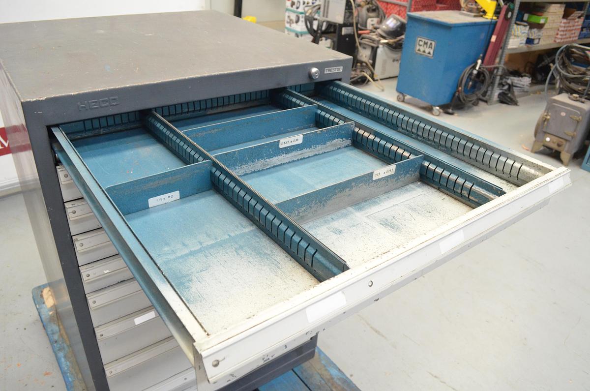 Usado Armario con cajones metalico Heco 710x700x1050(h)mm