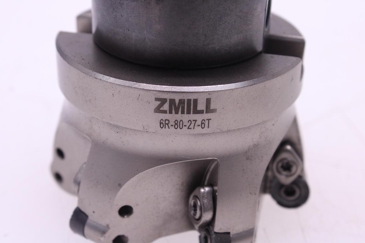 Usado Fresa ZMILL 6R-80-27-6T Cono ISO 40 + Widias RPMT1204