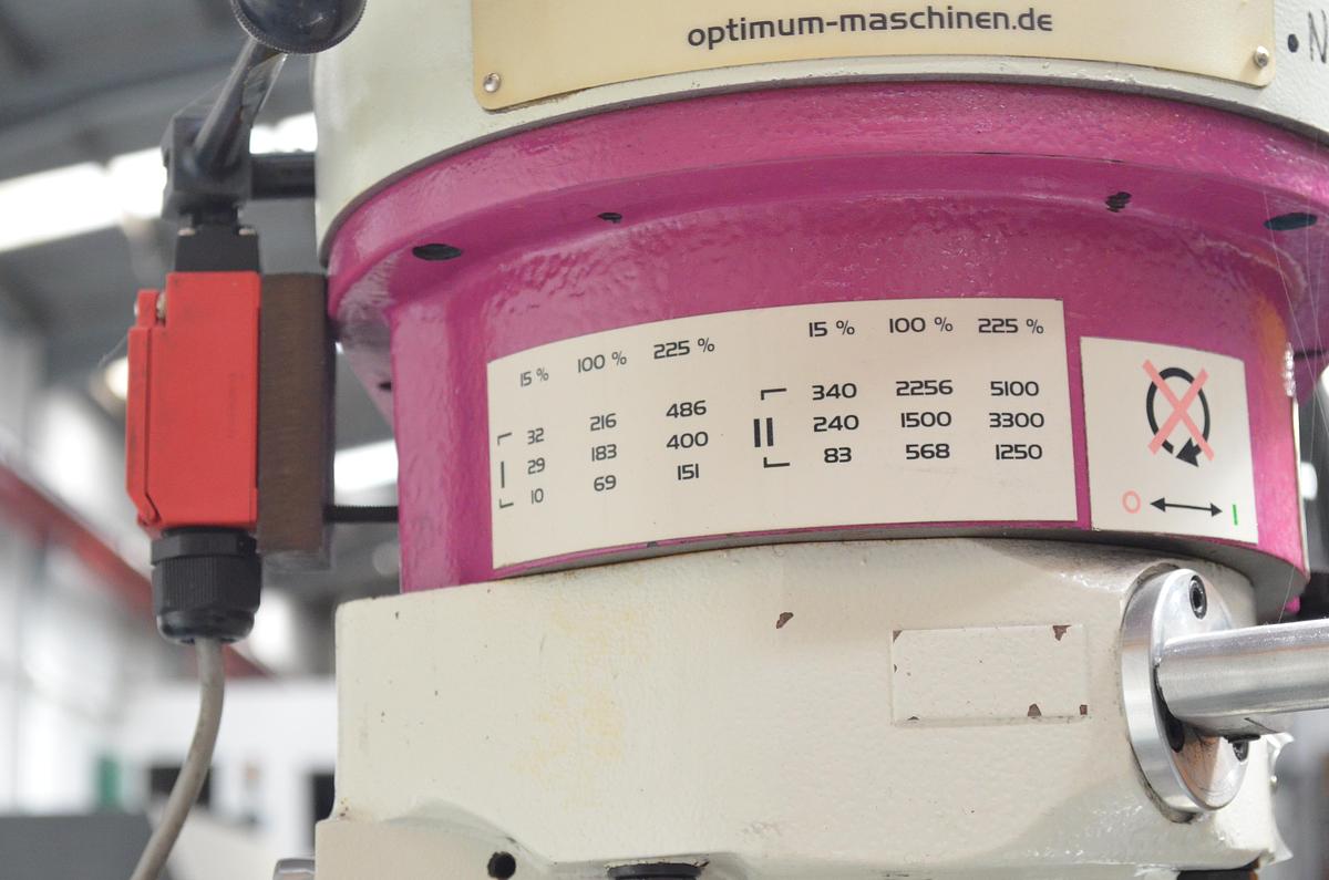 Usado Fresadora torreta Optimum Optimill MF 2V - 2018