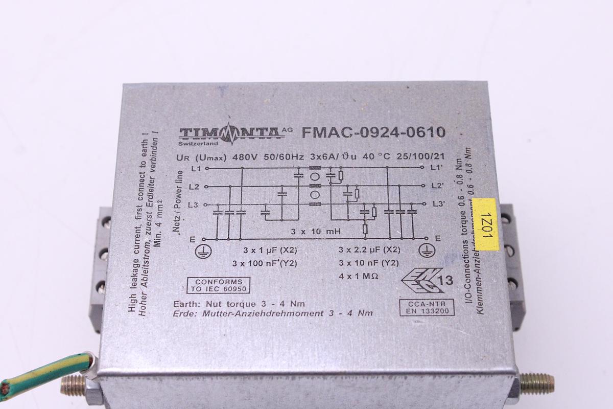 Usado Filtro de Linea Eléctrica TIMONTA FMAC-0924-0610