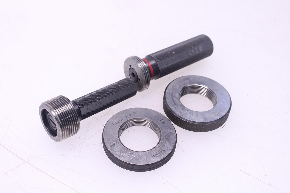 Usado Calibre de Rosca 1.1/2"-11 BSP + Tapones de Rosca