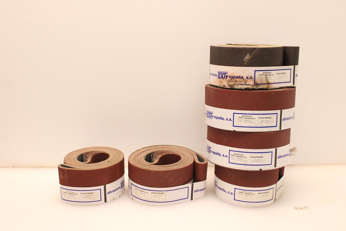 Usado Lote Abrasivos SAIT N-SAITBRAND 2450x100 mm - 6 Paquetes