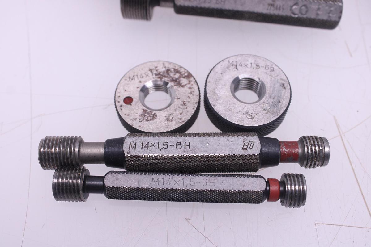 Usado Lote Calibres de Anillo Métrico + Tapones de Rosca GO / NOGO