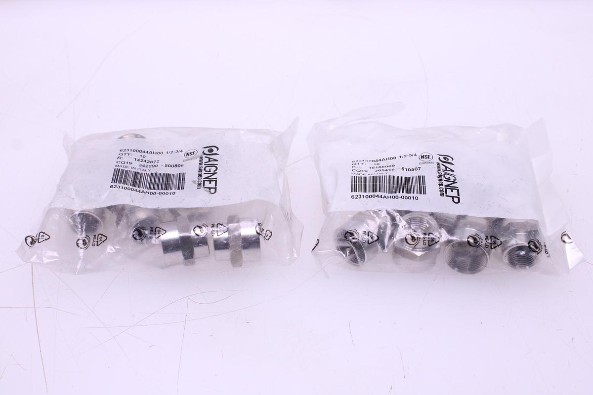 Usado Racor AIGNEP Manguito Hembra Reducción INOX 1/2" a 3/4" 62310 - 20 Unidades