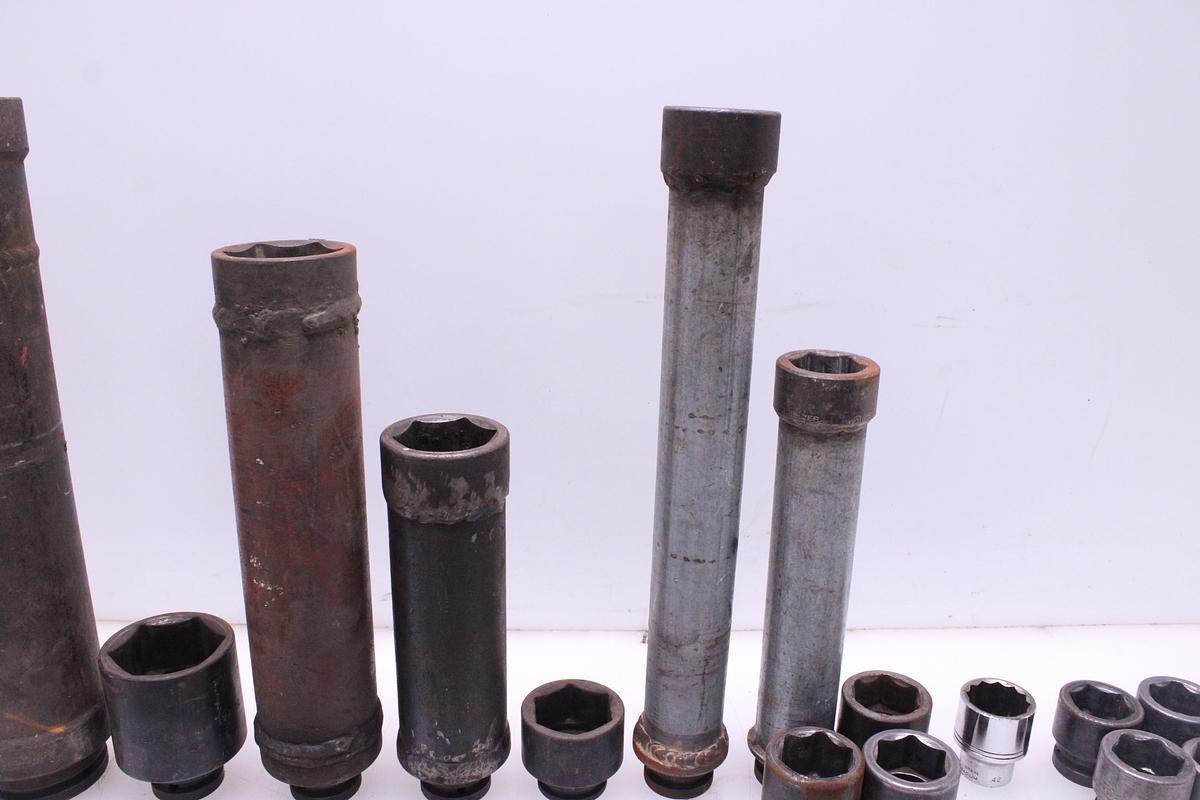 Usado Lote Llaves de Vaso 80mm a 22mm - 35 Unidades