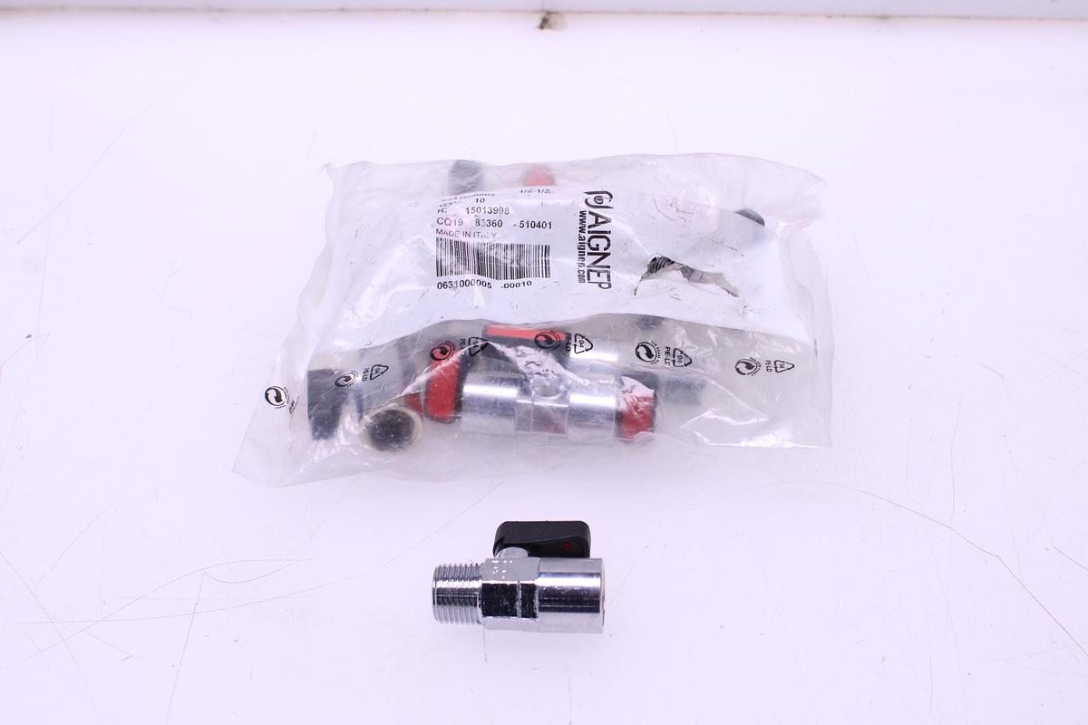 Usado Válvula AIGNEP 1/2" Macho Cónico R ISO 7 – Hembra RP ISO 7 06310 - 11 Unidades