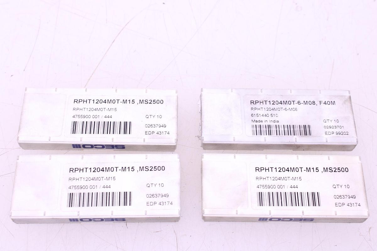 Usado Fresas Portaplaquitas Cono ISO40 SECO R220.291-0050-06.5A / R217.29-1642 + Widias RPHT1204M0T