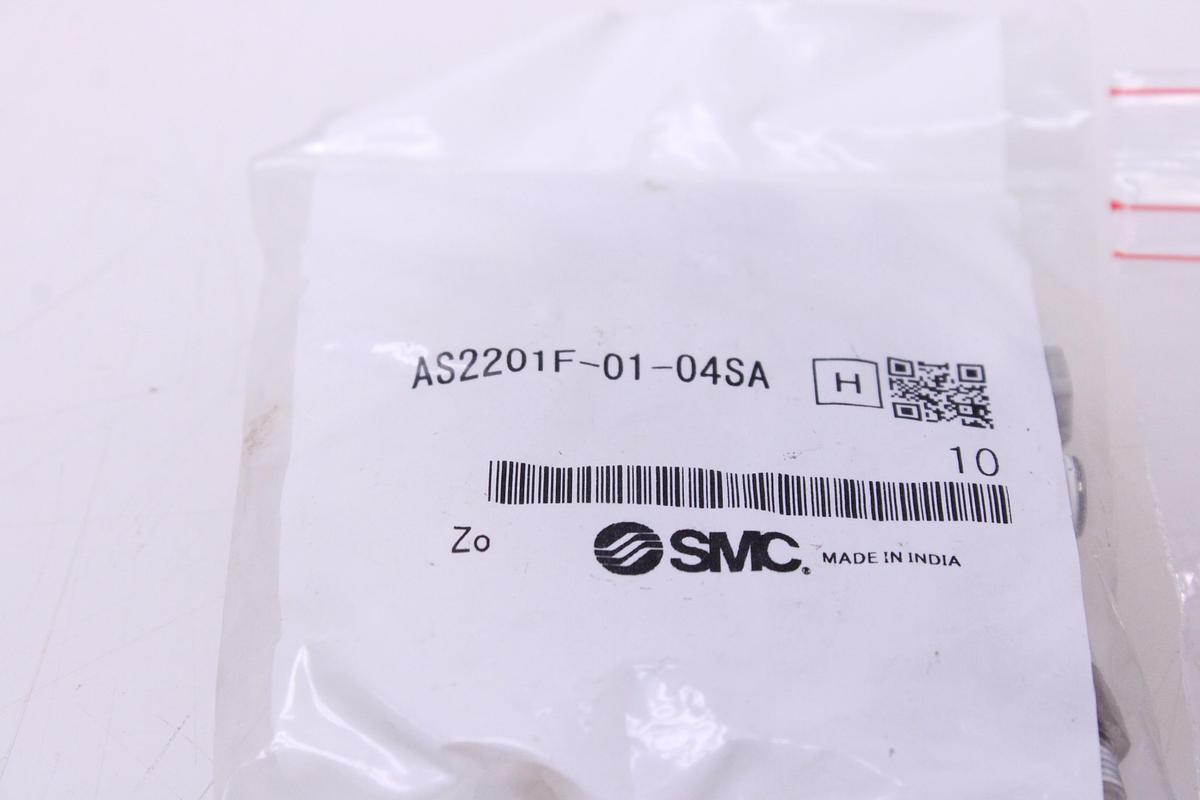 Usado Racores Regulador Caudal M4 + Rosca 1/8" - 20 Unidades SMC AS2201F-01-04SA