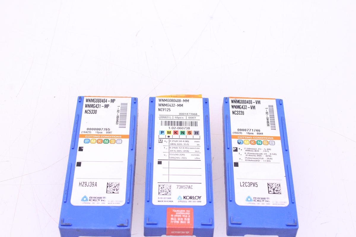 Usado Plaquitas de Widia Korloy WNMG080408