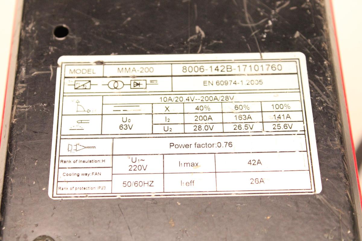 Usado Equipo Soldadura Fortex Inverter MMA-200A