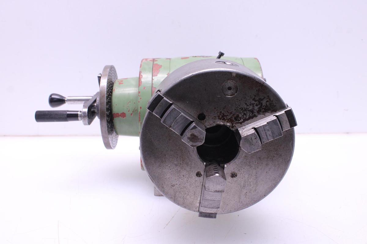 Usado Cabezal Divisor Zeatz con punto y plato 3 garras 200mm