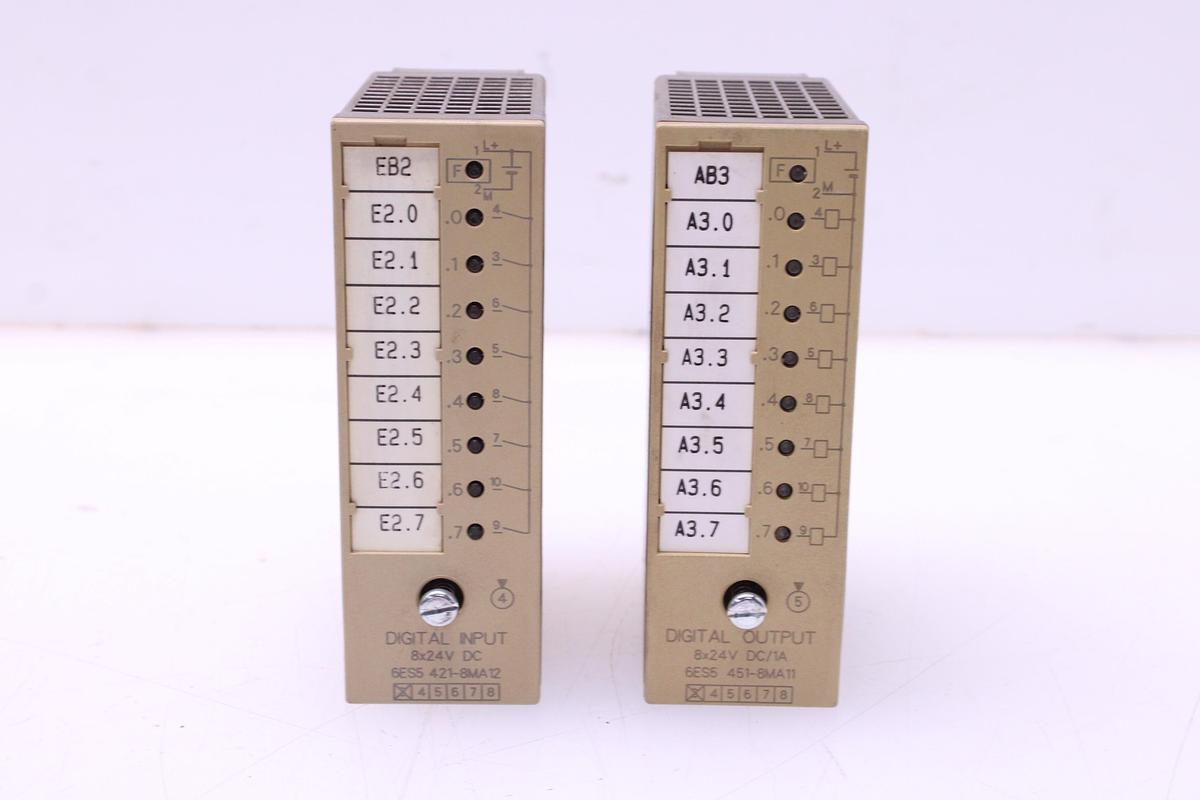 Usado Modulo Entrada/Salida Digital SIEMENS 6ES5421-8MA12 + SIEMENS 6ES5421-8MA11