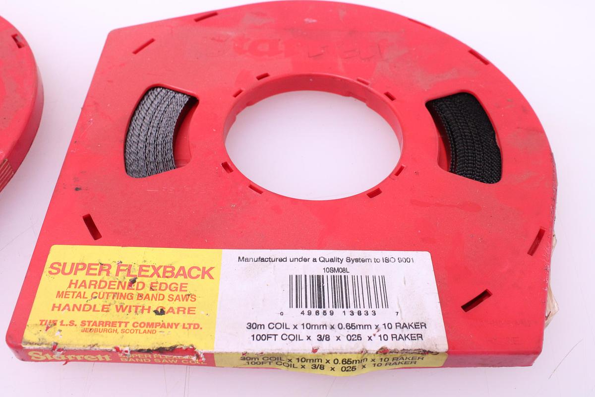 Usado Hojas Sierra Cinta STARRET 30m COIL x 10mm x 0.65mm x 10 RAKER - 2 Unidades