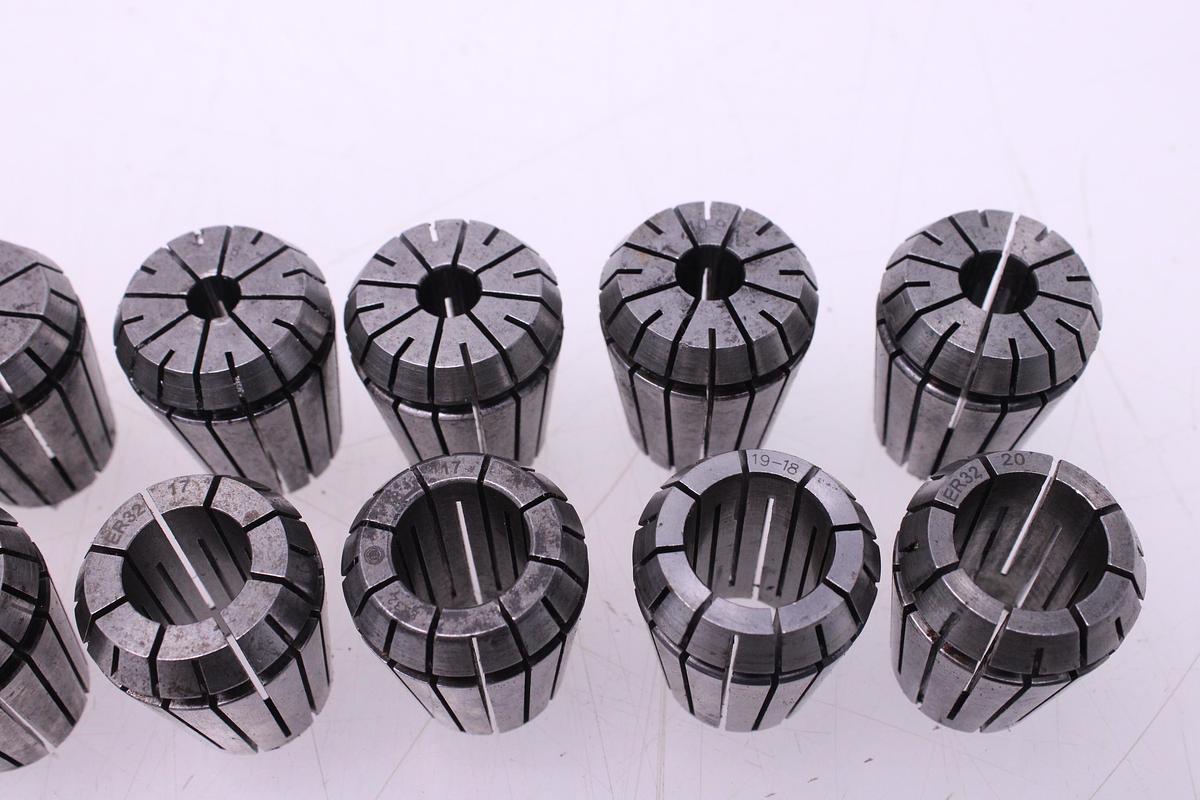 Usado Juego Pinzas Resorte ER32 "18 pcs" + Cono ISO 40 ASTRA