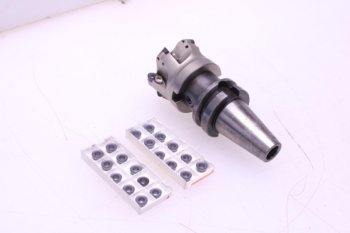 Usado Fresa ZMILL 6R-80-27-6T Cono ISO 40 + Widias RPMT1204
